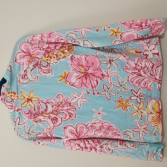 Lilly Pulitzer Tops Skipper Popover Floral Quarter-Zip Pullover Size Meduim - Picture 12 of 16